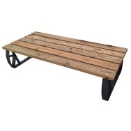 Banquette Komposte pin assise large / acier thermolaqué - Boisdexter