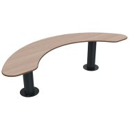 Banquette MADRID demi lune 1.56 m bois/métal BUTON DESIGN
