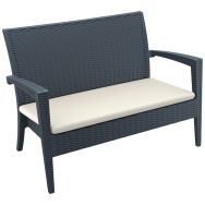 Banquette Miami - anthracite coussin beige