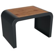 Banquette NEW YORK 1 place effet lames bois/métal - BUTON DESIGN