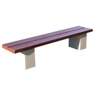 Banquette OTTAWA 2 m béton aspect bois