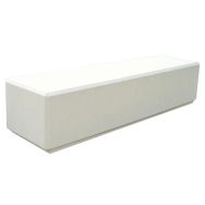 Banquette OTTAWA monobloc 2 m béton blanc sablé