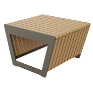 Banquette RIGA 1 place bois/acier taupe 7006