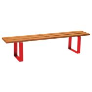 Banquette Riga 2 m acier/bois exotique - Procity