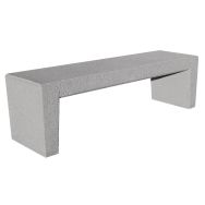 Banquette STORY béton finition gris sablé - L. 150 cm