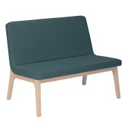 Banquette Zélos 2 places sans surpiqûre hêtre Origan