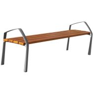 Banquette bois métal Néo 180 cm Coloris naturel