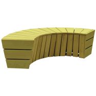 Banquette cintrée pour table Hélios + 2 joues - robinier