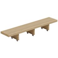 Banquette haute Modulam 3 pieds 293 cm - non traité
