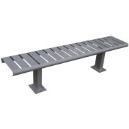 Banquette métal lamellou gris 9006