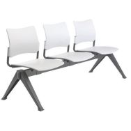 Banquette poutre Urban 3 places polypropylène Blanc