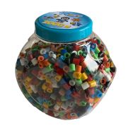 Baril 2000 perles grande taille Ø 1 cm couleurs assorties