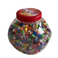 Baril 2000 perles grande taille Ø 1 cm couleurs primaires et pastel