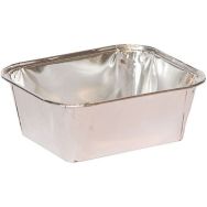 Barquette rectangulaires en aluminium - 150x125x44 mm