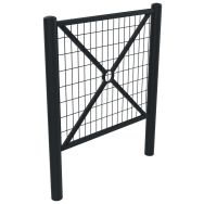 Barrière CROISY tête bombée grillage métal BUTON DESIGN