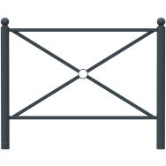 Barrière Croix St André Opus tête boule Ø 76 mm - anthracite 7016-Rossignol Pro