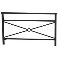 Barrière Venise 1.50 m structure simple croix - zinc noir 9005