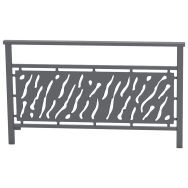 Barrière Venise 1.50 m structure tôle découpée - zinc gris Procity