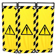 Barrière d'intervention 180cm 3 vantaux - Danger