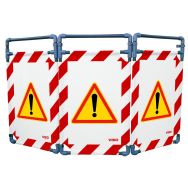 Barrière d'intervention PVC vantaux logo attention danger - Viso
