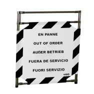 Barrière d'intervention avec panneau logo en panne - VISO