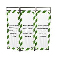 Barrière d'intervention structure Inox 180cm 3 vantaux- Viso