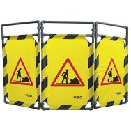 Barrière de chantier 3 vantaux attention chantier 100 x170