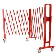 Barrière extensibl métal av. roulettes
