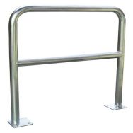 Barrière sécu 1,5m Ø 40mm fixation à platine zinc