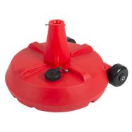 Base Jumbo rouge sur roues pour poteaux Poull Ball