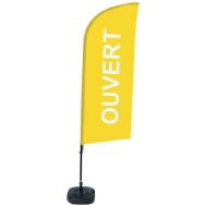 Beach flag base remplissable Ouvert - Français - Jaune