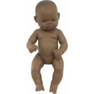 Bébé africain fille 32 cm sans cheveux