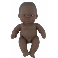 Bébé africain garçon 21 cm sans cheveux