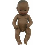 Bébé africain garçon 32 cm sans cheveux
