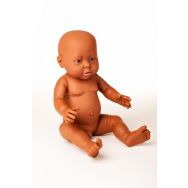 Bébé africain garçon 40 cm sans cheveux