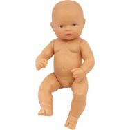 Bébé européen fille 32 cm sans cheveux