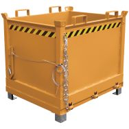 Benne à fond ouvrant - 1 compartiment sur socle ou roulette - Bauer