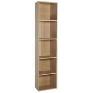 Bibliothèque Alpha largeur 49 cm hauteur 200 cm coloris hêtre