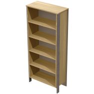 Bibliothèque Nova largeur 80 cm coloris Chêne/Taupe