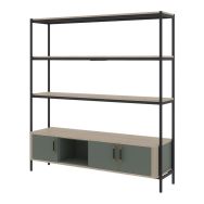 Bibliothèque OLERON 3 portes 1 niche basse-Enond Mobilier