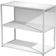 Bibliothèque basse Razor - Structure en métal blanc - Artarredi
