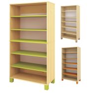 Bibliothèque haute étagères coloris vert