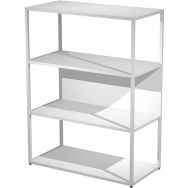 Bibliothèque mi-haute Razor - Structure en métal blanc - Artarredi