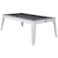 Billard Caraïbes plateau gris piètement blanc