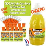 Biogum ensemble de 10 flacons 60 ml CLÉOPÂTRE avec applicateur + 1 flacon 570 g gratuit