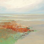 Birds of passage 80x80 cm - Châssis 4 cm avec effet miroir