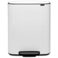 Blanc Bo Poubelle à pédale 2 x 30 L, Brabantia