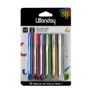 Blister 6 tubes 10 ml paillettes glitter glue