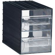 Bloc-tiroirs Modèle 16,9x32,3x22,8 Nb de tiroirs: 2 Transparent