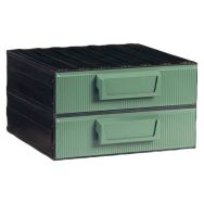Bloc-tiroirs Modèle 39,3x39x22,8 Nb de tiroirs: 2 Vert